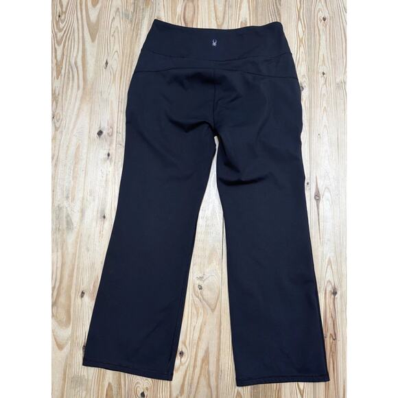 Black SPYDER Active Wide Leg Winter Yoga/Athletic/dres Pants W Zip Pockets XL - Picture 2 of 5